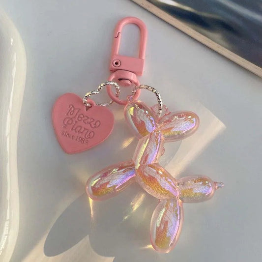 New Candy Color Balloon Dog Keychain for Girls Creative  Balloon Dog