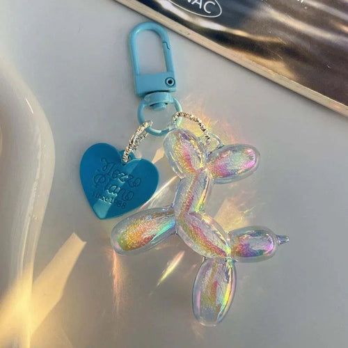 New Candy Color Balloon Dog Keychain for Girls Creative  Balloon Dog
